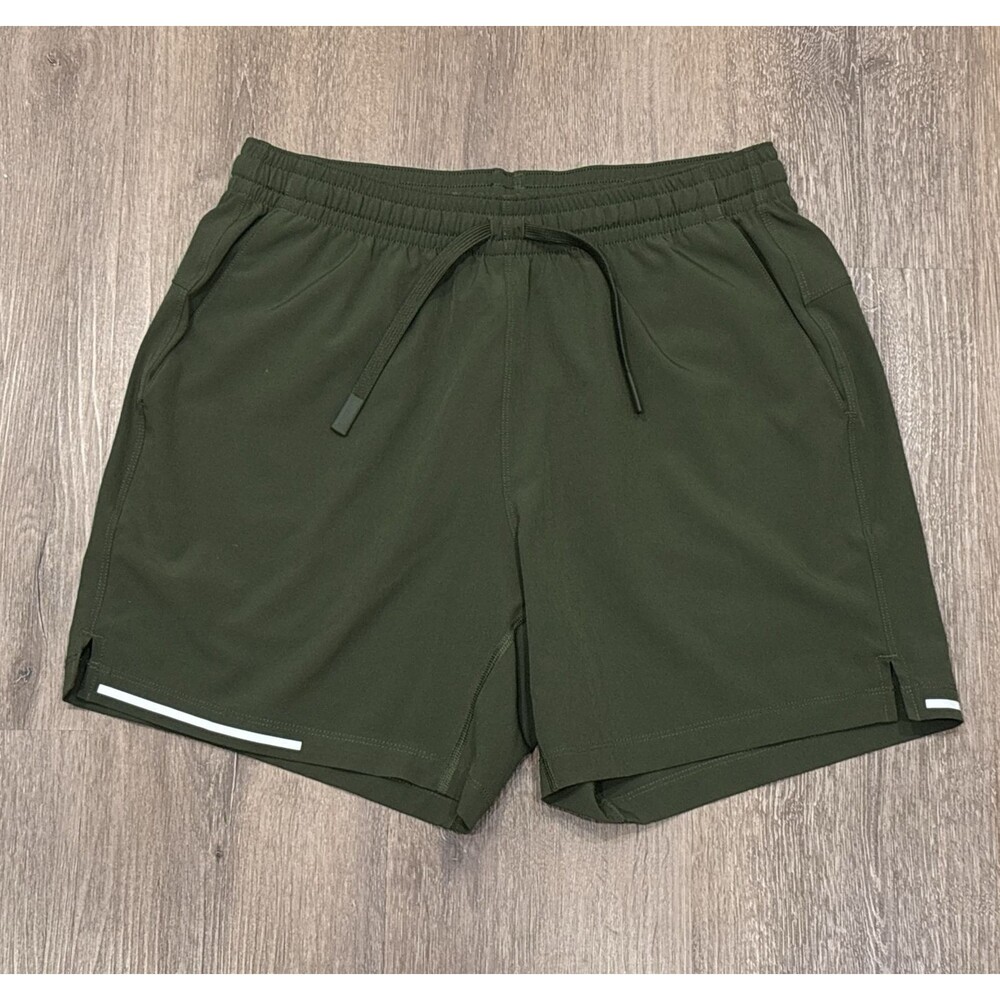 Bear Bottom Shorts Mens Medium Green 5.5 Inseam Running Gym Workout
